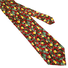 Ungaro Paris Luxury Tie Abrtract Floral Print Silk Necktie Italy 56" x 3.75"