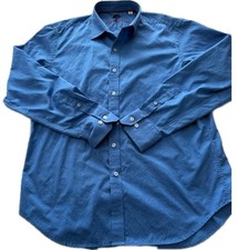 Robert Graham Classic Fit Blue Paisley 100 Cotton Large Dress Shirt