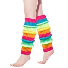 80s White Leg Warmers for Women - Winter Long Leg Warmers, 80s Outfit Iridescent