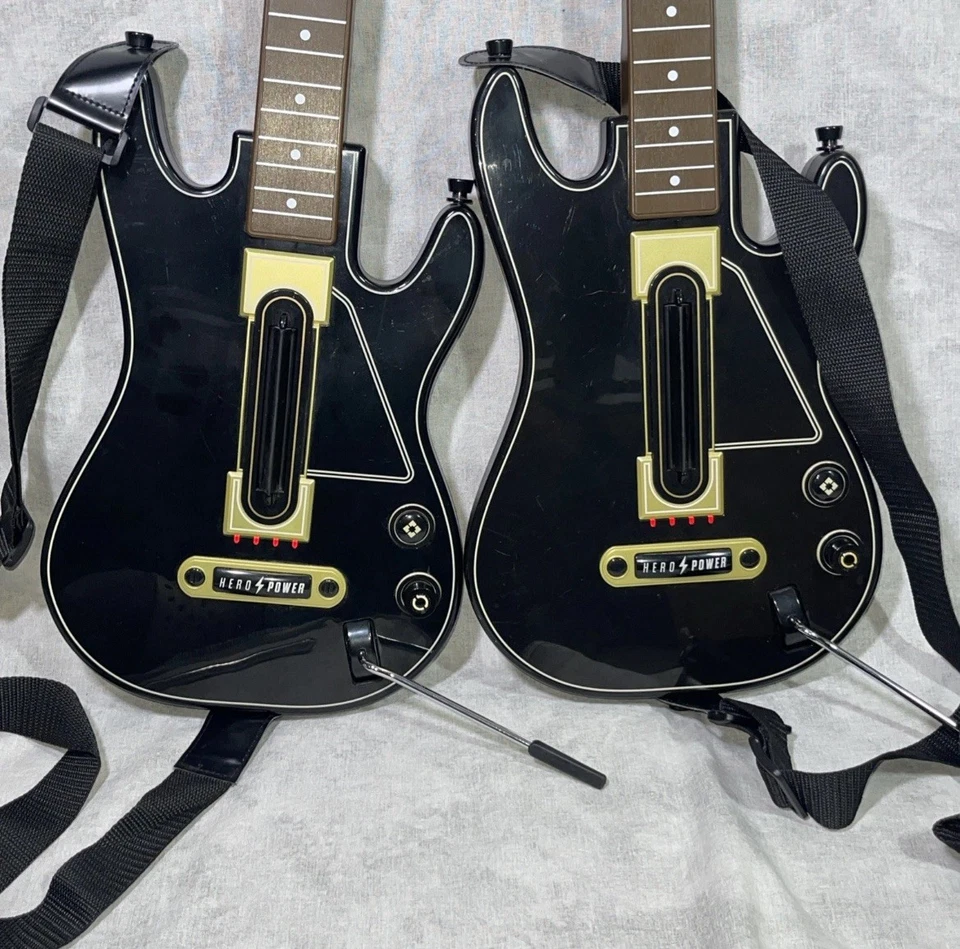 Guitar Hero guitarras e alças sem fio (par) PS3 PS4 Xbox Wii 0000654 SEM DONGLES - Imagem 3 de 4