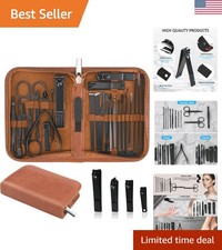 Luxury 26-Piece Stainless Steel Manicure Set with Travel Case - Perfect Gift