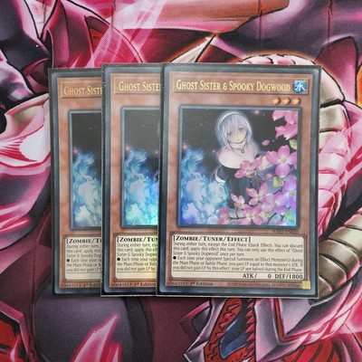 3x Ultra Rare Ghost Sister Spooky Dogwood DUDE-DE005 1. Auflage Yugioh Playset