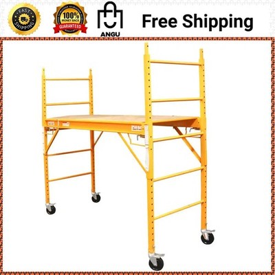 PRO-SERIES 6x6x2.4ft Baker Style Drywall Scaffold Rolling Work Platform 1000lb