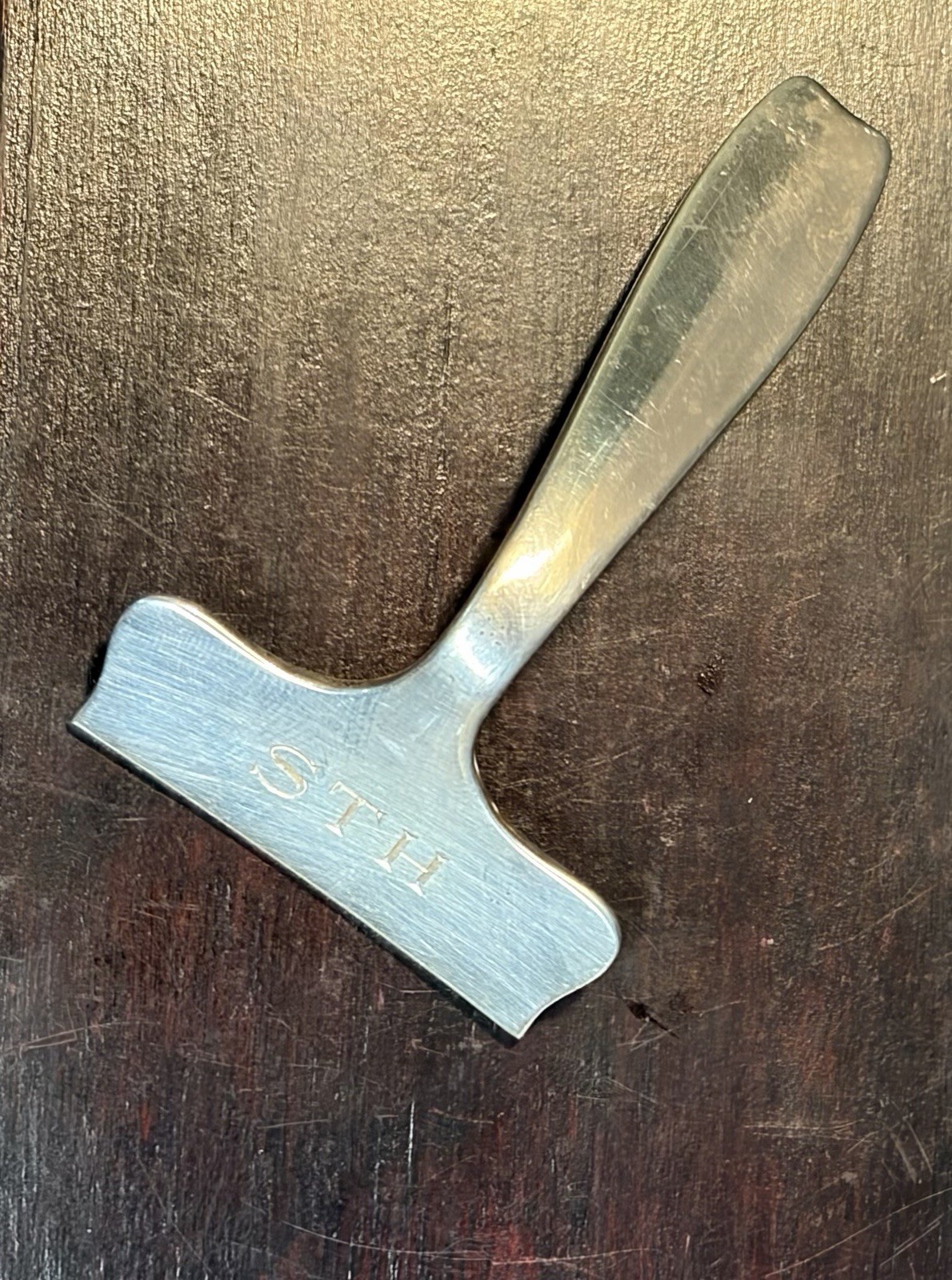 Tiffany & Co Sterling Silver Baby Food Pusher Vintage Monogrammed .925