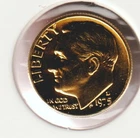 24k Gold Plate Rare Old US 1975 Liberty Roosevelt Dime Collector Collection Coin