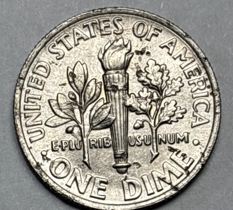 2015 Dime,Face Multiple Errors. Large Die Chips On Face Ear And A Strike on the2 - Image 2 of 2