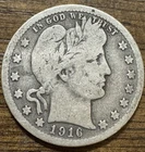 1916-D Barber Quarter Dollar