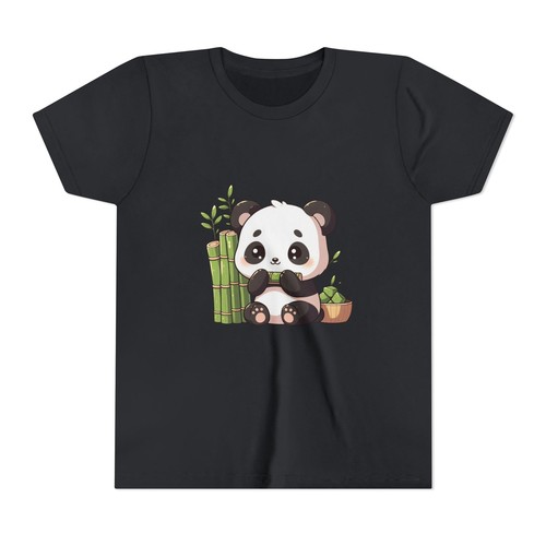 Adorable Panda Youth Short Sleeve Tee - Cute Bamboo Design for Kids - Picture 38 of 105