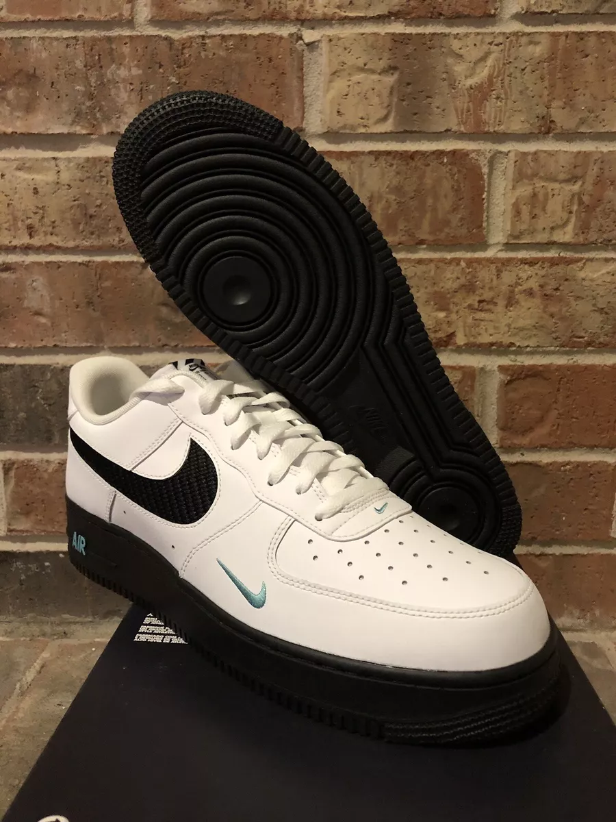 Nike Air Force 1 '07 'White Black Teal' | Men's Size 12