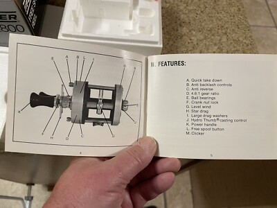 Pflueger 2800 Free Spool Reel Box W/ Key And Parts Only / Plus