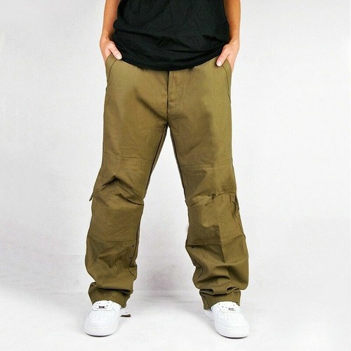 Herren Baumwolle Lockere Passform Cargo Kampfhose Taktische Hose Arbeit Mehrere Taschen - Bild 5 von 16