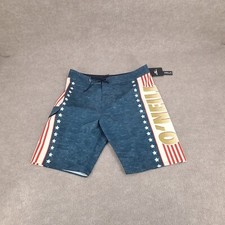 O'neill Shorts Mens 30 Blue White Boardshort Swim Trunks Bathing Suit New 1358