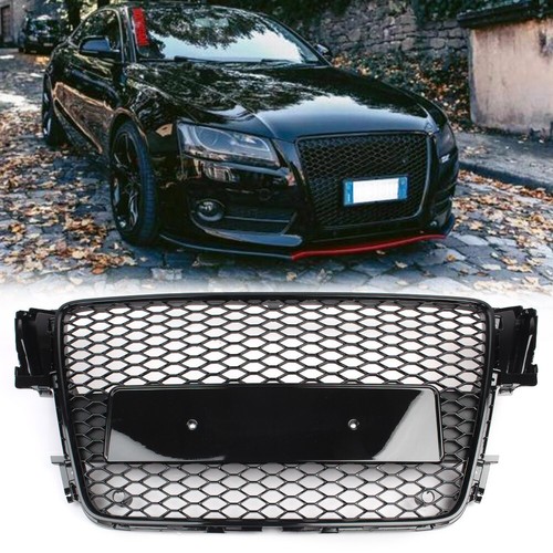BLACK HONEYCOMB SPORT MESH RS5 STYLE HEX GRILLE GRILL Fit 08-12 AUDI A5/S5 B8 8T - Picture 2 of 10