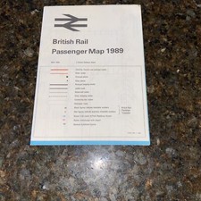 1989 1990 British Rail Passenger Network Railway Map 
