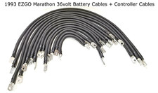 1993 EZ-go 36V Marathon 2 Gauge 14 PCS Battery Cables HEAVYDUTY U.S.A MADE