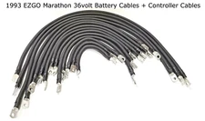 1993 EZ-go 36V Marathon 2 Gauge 14 PCS Battery Cables HEAVYDUTY U.S.A MADE