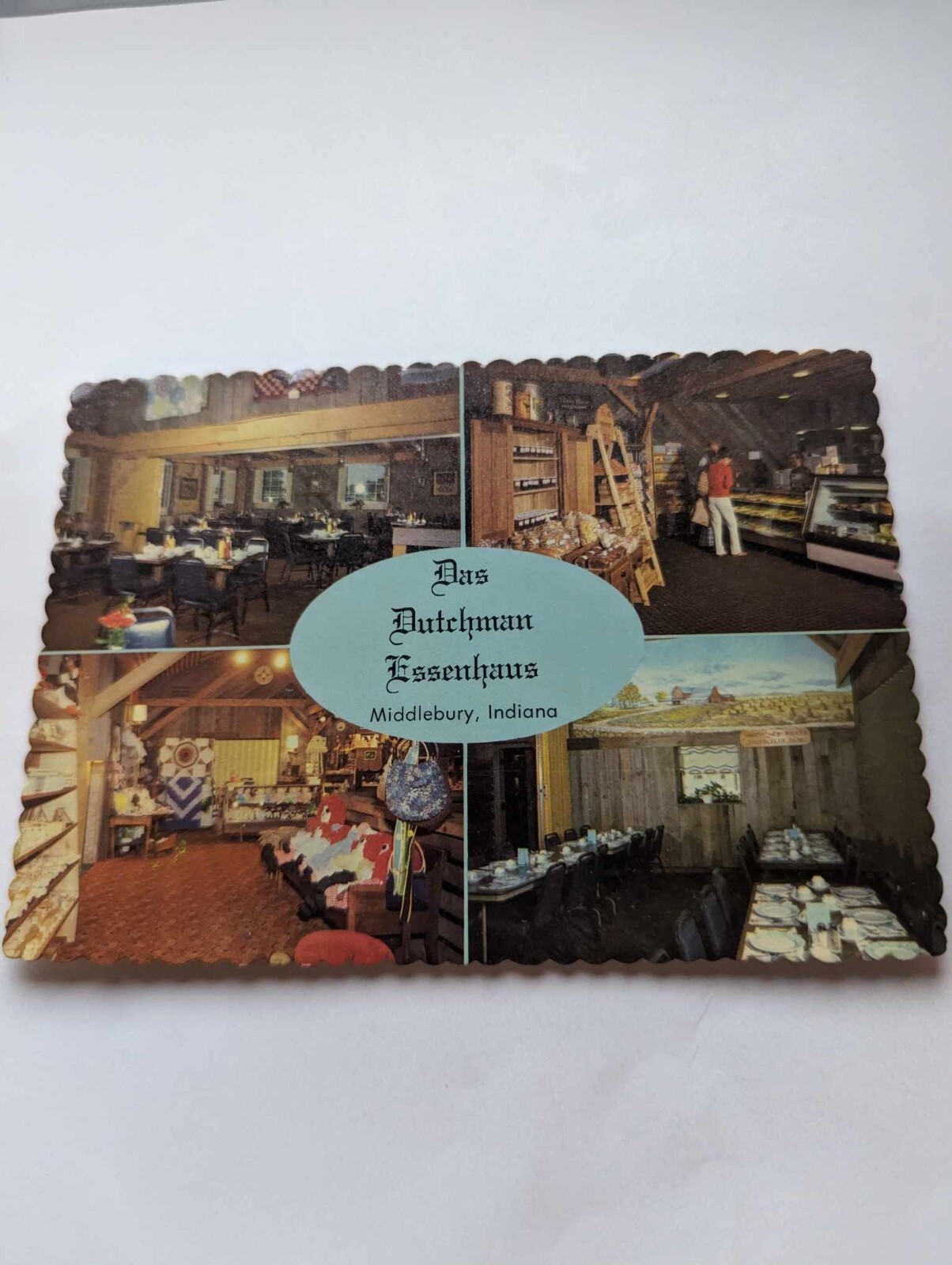 Continental Postcard Das Dutchman Essenhaus Interior View Middlebury Indiana