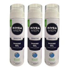 3 Pack Nivea Men Sensitive Shave Gel 7 oz Comforts Protects No Drying Alcohol