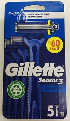 #ULTIMATE Gillette Sensor 3 Komfort Comfortgel 5 Rasierer versandkostenfrei