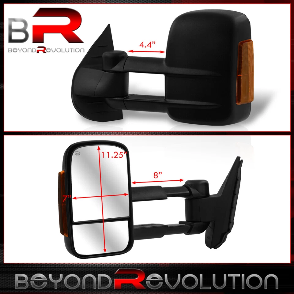 Juego de espejos retrovisores eléctricos para remolque Silverado Sierra 1500 Suburban Tahoe Yukon 2007-2013 Foto 3 de 4