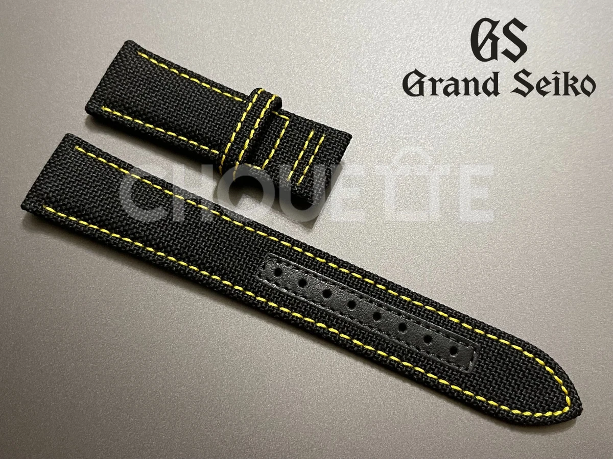 OEM Grand Seiko SBGV243 9F82 0AL0 20mm Black Nylon Band Strap