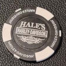 HALE'S HD ~ OHIO (Black/White) Harley Davidson Poker Chip