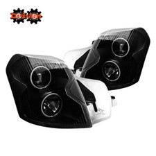 For 03-07 Cadillac Cts Halo Projector Headlights Black Housing Clear Lens Cg