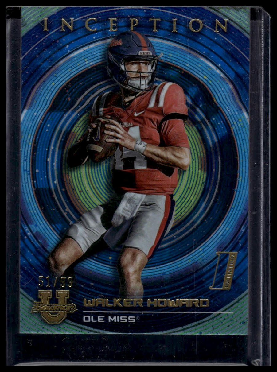 2022-23 Bowman University Inception #4 Walker Howard Blue Foil V1 #/99 SN