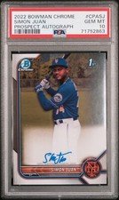 2022 1st Bowman Chrome Simon Juan Auto - PSA 10