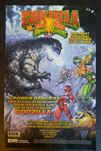 2022 GODZILLA vs. MIGHTY MORPHIN POWER RANGERS Promo Artwork - Print Ad ...