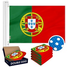 Portugal Portuguese Flag 3x5FT 5-Pack Double-sided Embroidered Polyester By G128
