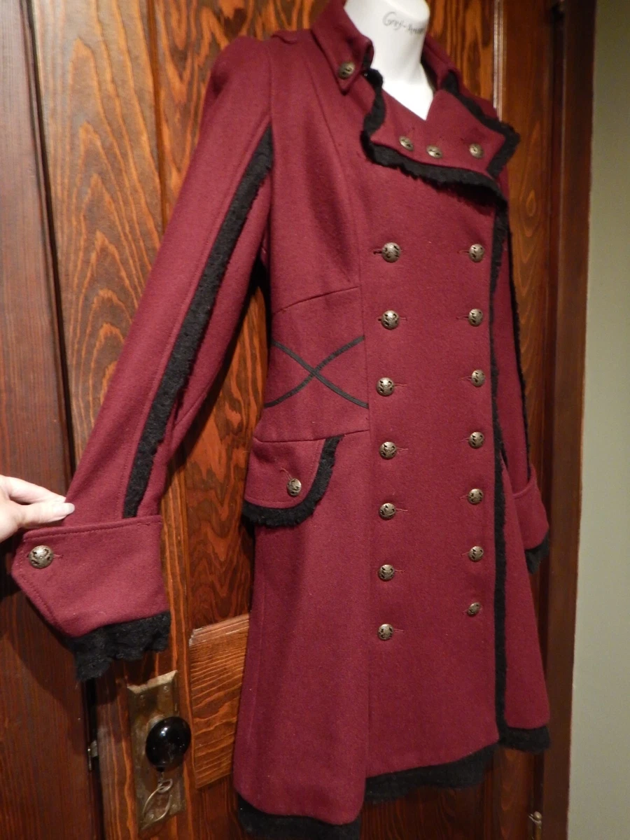 Red and black coat sale