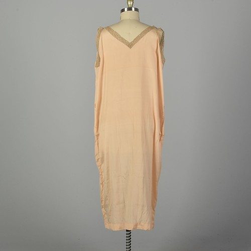 3XL 1920s Peach Nightgown Volup Lingerie Boudoir Sleeveless VTG 20s - Picture 2 of 10