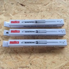 MULTICO WHITE BOX 1/4"+3/8"+1/2" MORTICER CHISELS & BITS 3/4" SHANK