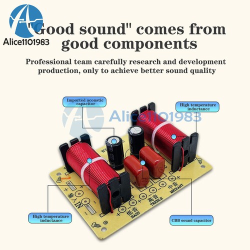 150 W 3-Wege Audio Crossover Board professionelle Lautsprecher Teiler Audio Splitter - Bild 8 von 12