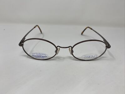 TREND SETTERS EYEGLASSES FRAME T302S BRN CS66 Z87 TITMUS 51/21/145 SILVER &R00