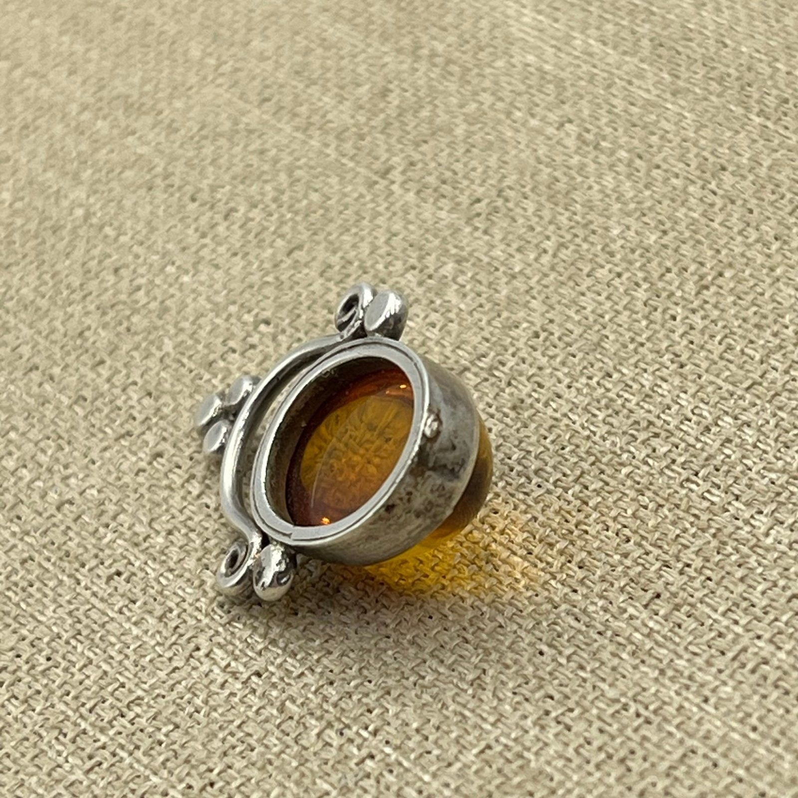 Authentic large amber Sterling silver pendant - image 8
