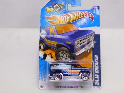 HOT WHEELS HW PERFORMANCE GOODYEAR BAJA BREAKER VAN BLUE REDLINE 1/64 SCALE