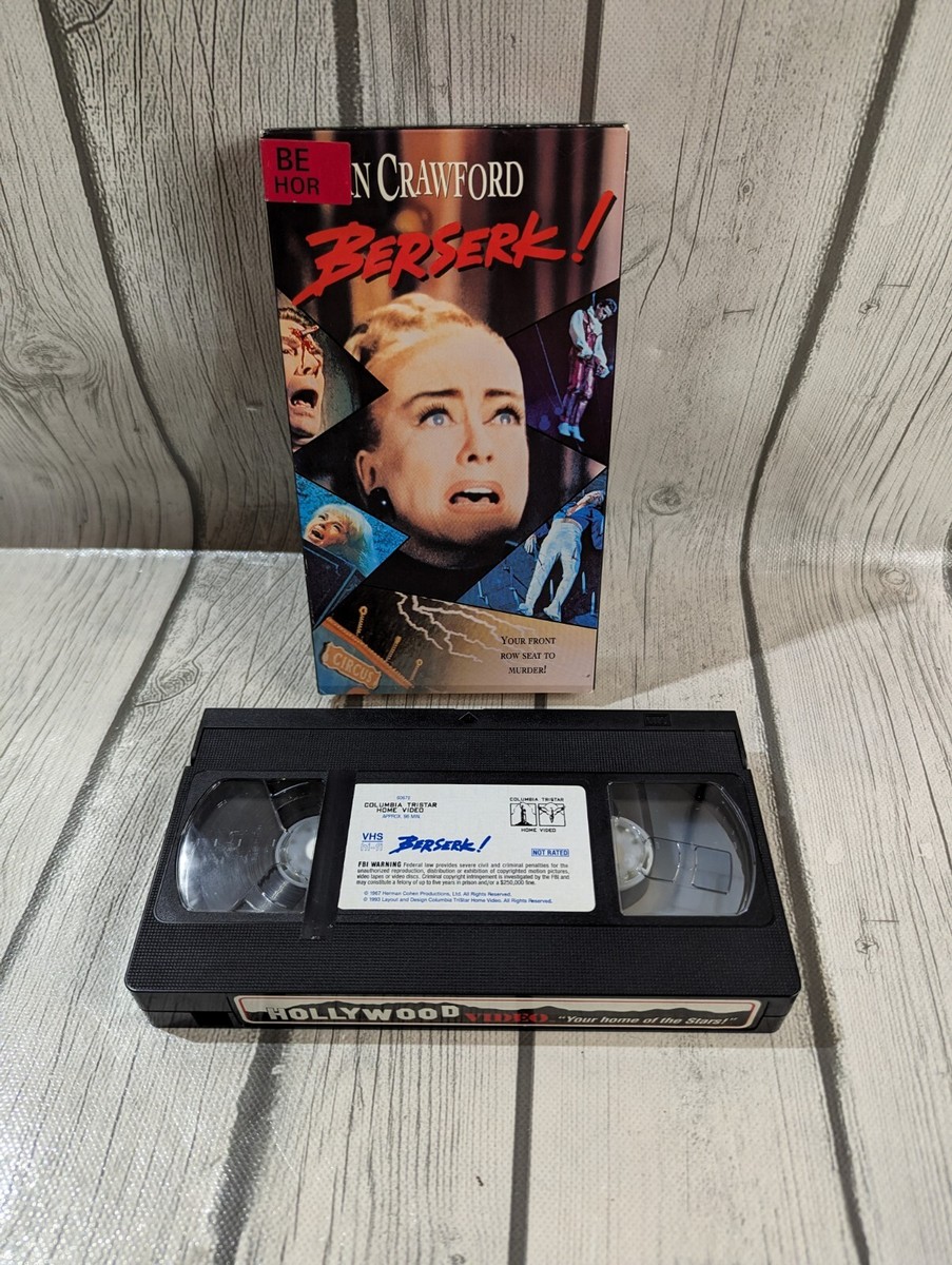 Berserk! (VHS, 1993 Columbia Pictures) Rare Horror-Thriller Joan