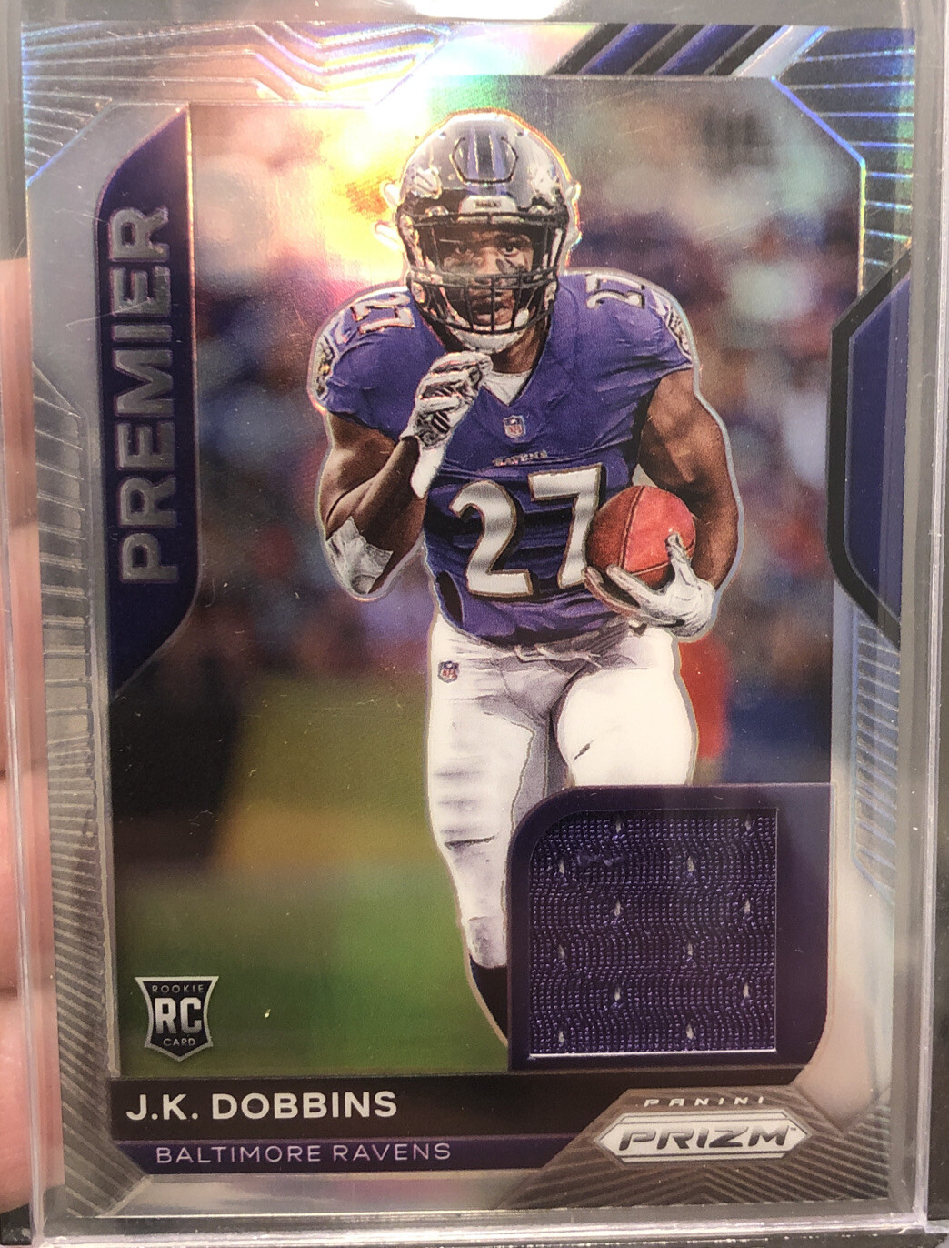 2020 Panini Prizm JK Dobbins Premier Rc Rookie Silver Prizm Relic Patch