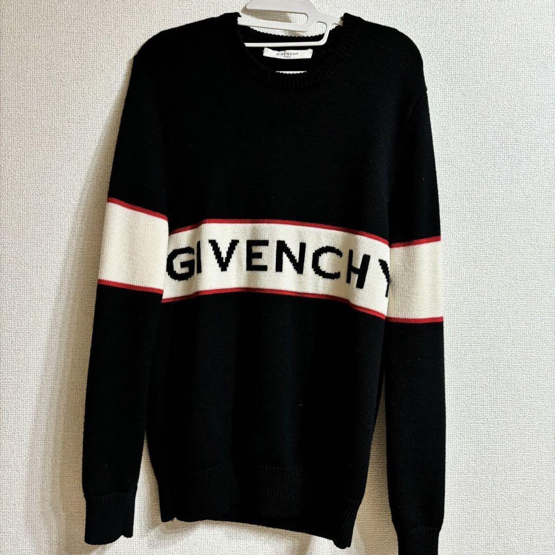 トップス GIVENCHY 90s Logo Border Knit Knit Felpa and Jersey Mash Up Hoodie Faded Black | The Webster