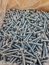 (Qty 500) 1/4-20 x 1 1/2" Phillips Pan Head Machine Screw Zinc Plated