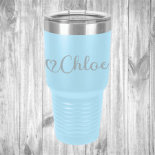 30oz Personalized Tumbler   Custom Engraved with Name  Font Choice Unique Gift