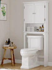 Over The Toilet Storage Cabinet Over Toilet Bathroom Organizer With Adjustable S