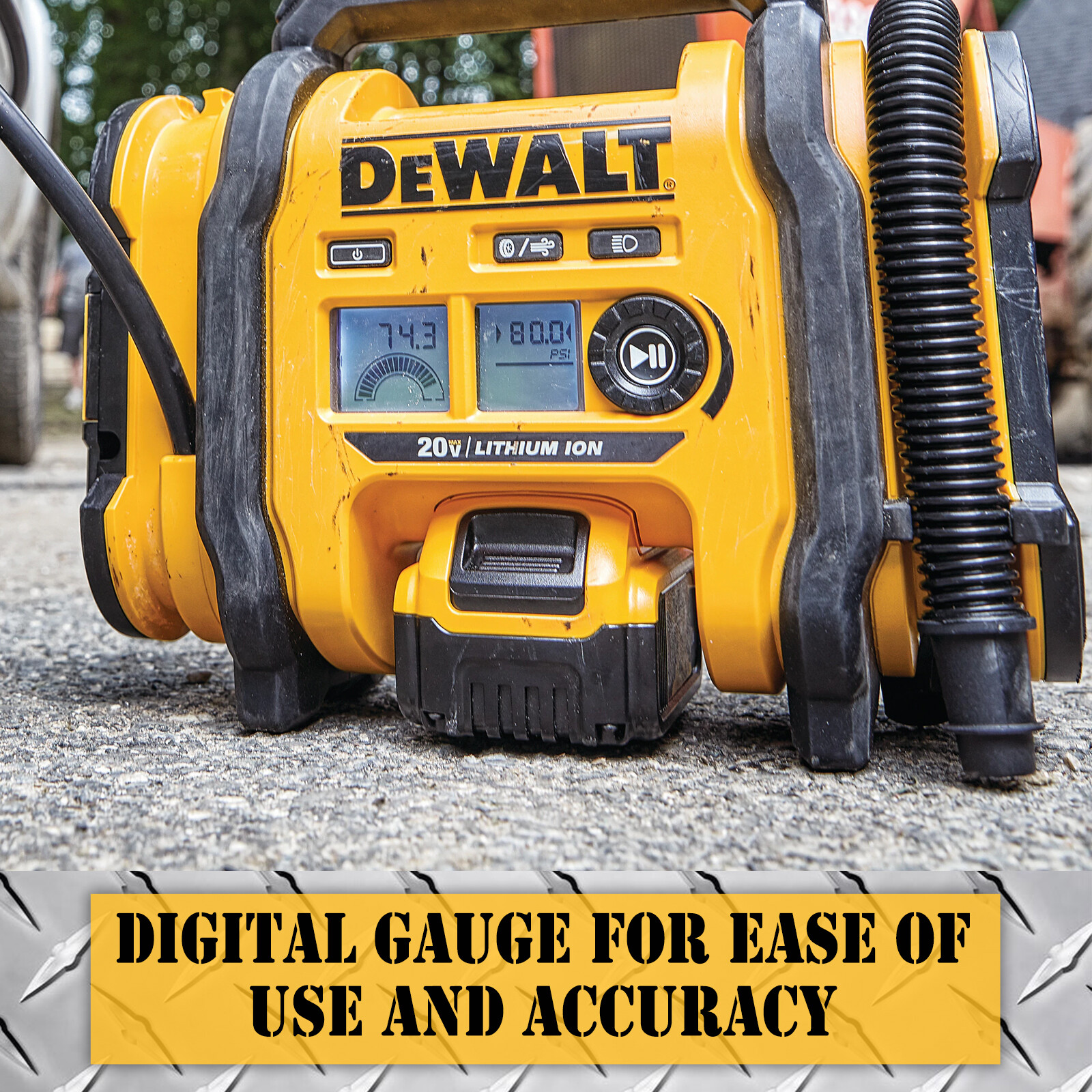 DEWALT 18V Corded Cordless Air Compressor Inflator Tool Only eBay