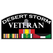 Desert Storm Veteran Decal/Sticker Car Window 7"