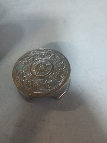 Antique Silver Plated Collapsible Travel Drink Cup Ornate Made in the USA - Picture 6 of 12