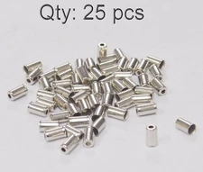 25 BICYCLE DERAILLEUR BRAKE CABLE HOUSING ALLOY FERRULES CAP 5mm
