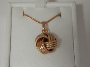 14 Karat Rose Gold Love Knot Necklace Ebay