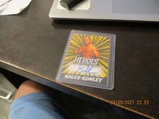 kaleb konley auto 2023 heros of wrestling yellow